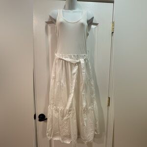 Small Karina Grimaldi White Tank Dress cotton